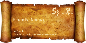 Szonda Norma névjegykártya